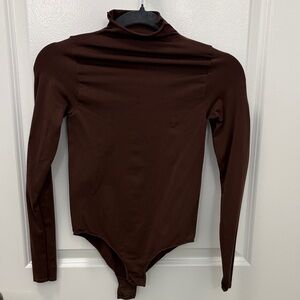 SKIMS Chocolate Long Sleeve Bodysuit